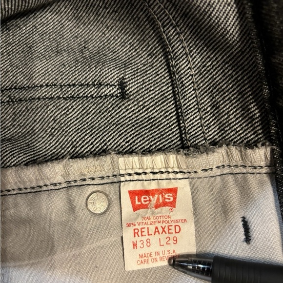Levis‎ Relaxed Vintage Jeans Grey Black Size 38x29 - Picture 6 of 14